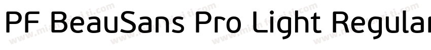 PF BeauSans Pro Light Regular字体转换